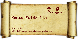 Konta Eulália névjegykártya